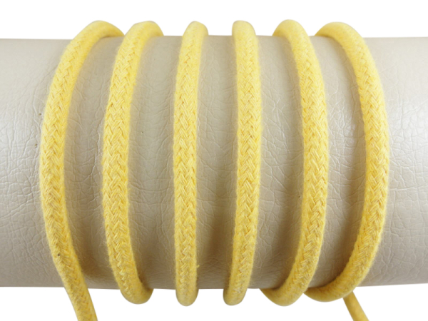 Rundkordel 100 % Baumwolle - 5 mm rapsgelb