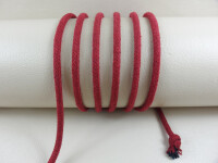 Round cord 100% cotton - 5 mm wine red