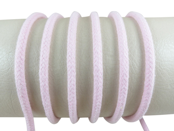 Round cord 100% cotton - 5 mm pink