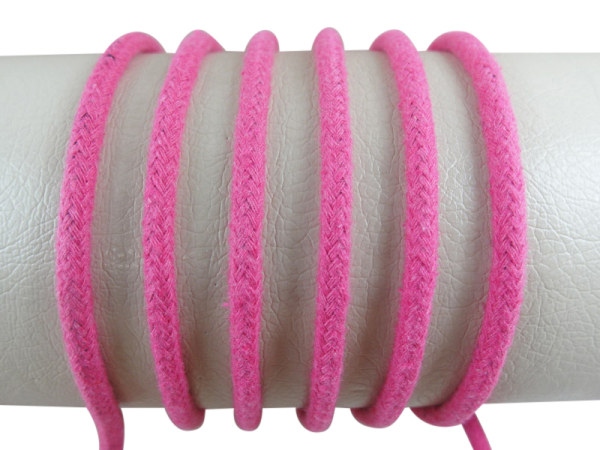 Round cord 100% cotton - 5 mm pink