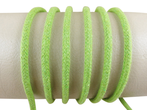 Round cord 100% cotton - 5 mm apple green