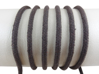Round cord 100% cotton - 5 mm dark brown