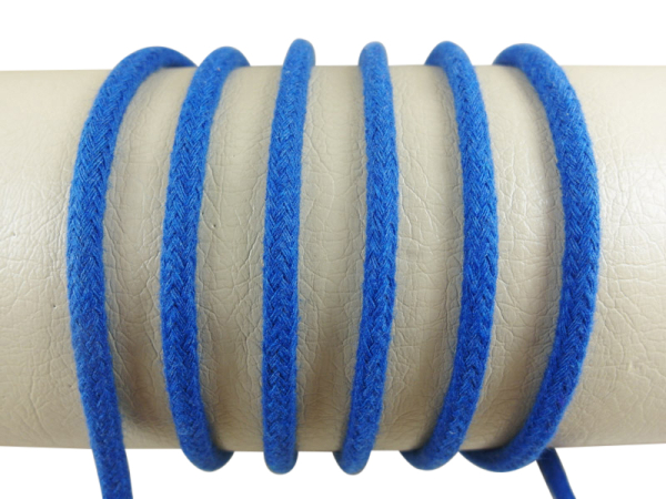 Round cord 100% cotton - 5 mm royal blue