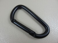 Aluminum snap hook model "Black" 75 x 40 mm / black