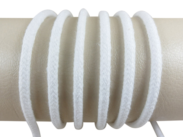 Round cord 100% cotton - 3.5 mm white