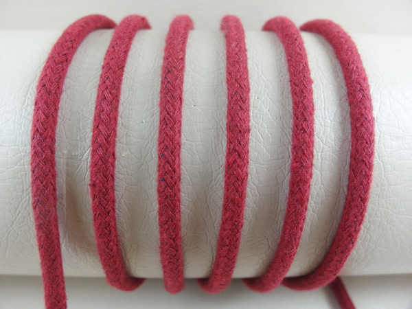 Round cord 100% cotton - 3.5 mm wine red
