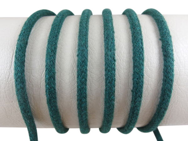 Round cord 100% cotton - 3.5 mm fir green