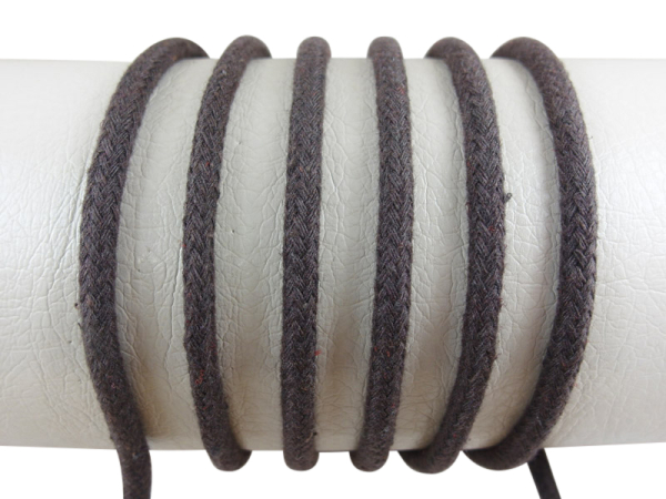 Round cord 100% cotton - 3.5 mm dark brown
