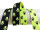 Paw webbing double-sided 30 mm black-neon-yellow