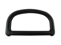 D-ring / half ring made of plastic / 50 mm - black