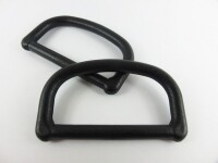 D-Ring / Halbring aus Kunststoff / 50 mm - schwarz