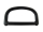 D-ring / half ring made of plastic / 50 mm - black