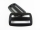 Slider/regulator made of plastic - slightly curved / 25 mm - black