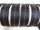 Tubular webbing/webbing - For dog leash collars 25 mm x 3 mm black-red