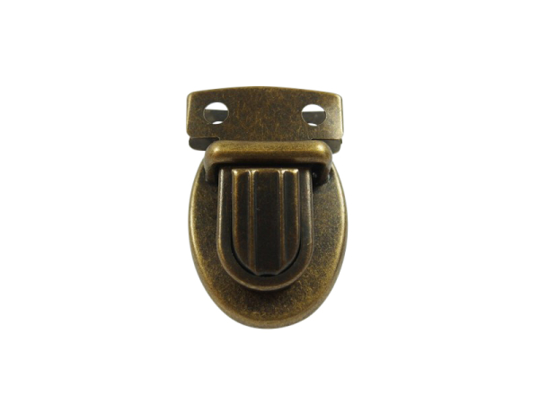 Plug lock/folder lock - model "Italy" 34 x 24 mm - old brass
