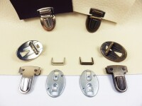 Plug lock/folder lock - model "Italy" 34 x 24 mm - old brass