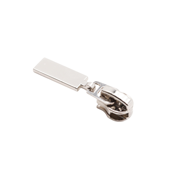 Taschenzipper / Jackenzipper Modell "TAN" (Langzipper) 5 mm / silber