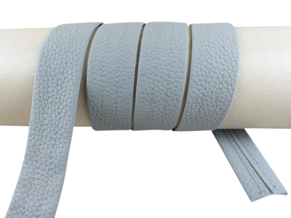Faux leather bag strap "Cora" - 30 mm silver