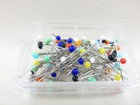 Glass head pins small box - 10g/mix color (approx. 80...
