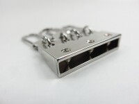 Blanks for lanyard production - for screwing / model "LUXURI" - 25 mm silver