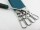 Blanks for lanyard production - for screwing / model "LUXURI" - 25 mm silver