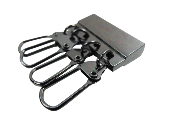 Blanks for lanyard production - for screwing / model "LUXURI" - 25 mm gun-platinum