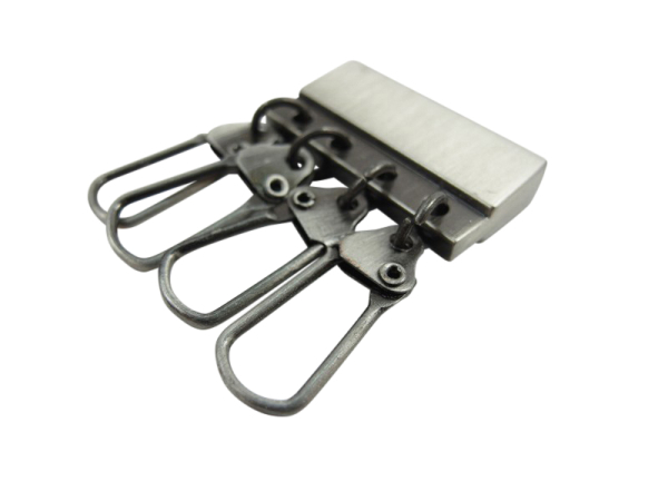 Blanks for lanyard production - for screwing / model "LUXURI" - 25 mm light silver