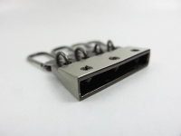 Blanks for lanyard production - for screwing / model "LUXURI" - 25 mm light silver