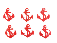 6 iron-on anchor appliqués 50 x 55mm