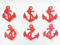 6 iron-on anchor appliqués 50 x 55mm