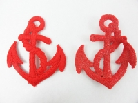 6 iron-on anchor appliqués 50 x 55mm