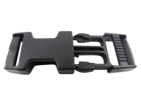 Plastic buckle 20 mm black / straight shape