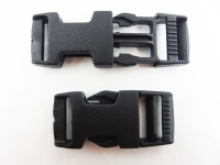 Plastic buckle 20 mm black / straight shape