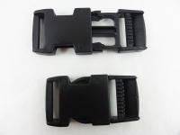 Plastic buckle 25 mm black / straight shape