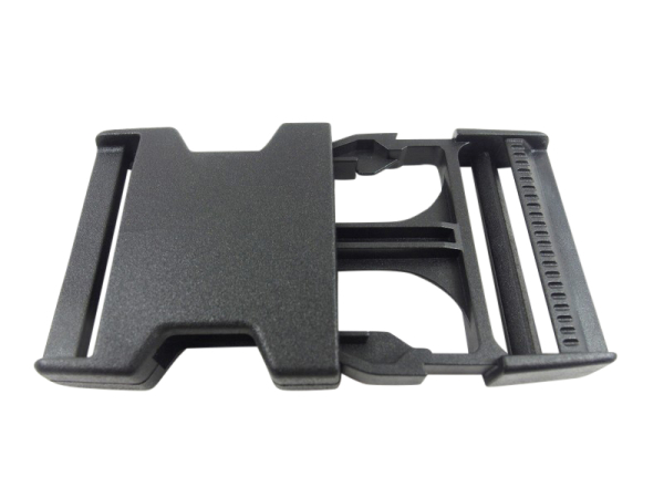 Plastic buckle - 50 mm black / straight shape