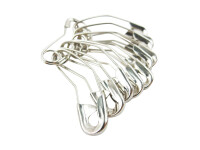 Set of 12 curved safety pins 38 x 10 mm