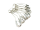 Set of 12 curved safety pins 38 x 10 mm