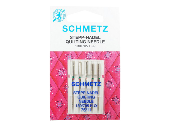 SCHMETZ - 5 Quiltnadel / Stepp-Nadel 75/11 Flachkolben