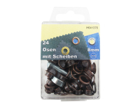 Eyelets with washers and tools 8 mm copper