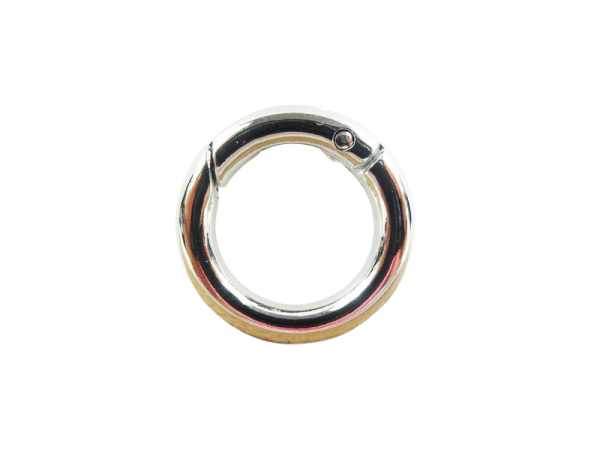 Ring - Karabinerhaken - Modell "Frango" 20 mm silber / klein
