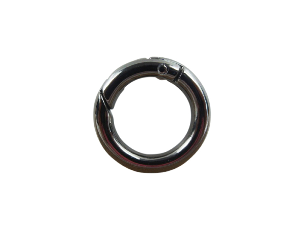 Ring - Karabinerhaken - Modell "Frango" 20 mm platinium / klein