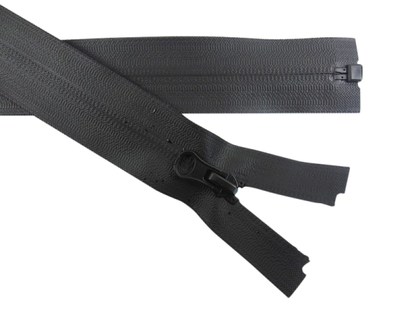 Waterproof outdoor jacket zipper - divisible 75cm black