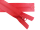 Waterproof outdoor jacket zipper - divisible 70cm red