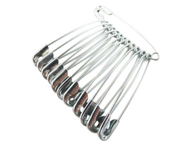 12er-Set Sicherheitsnadeln 60 x 7 mm / groß