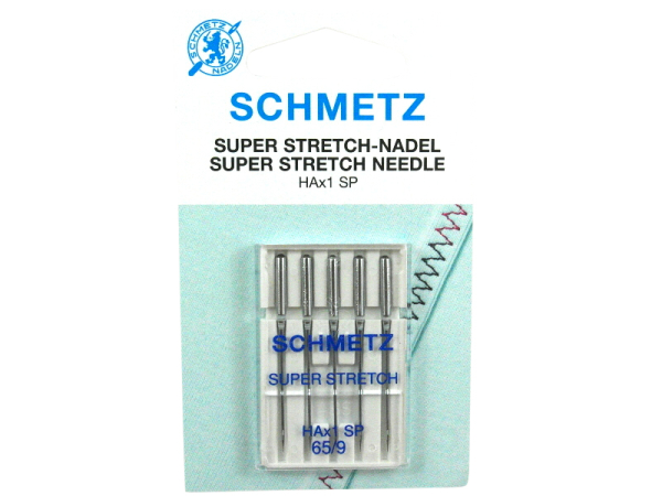 SCHMETZ - 5 Super Stretch-Nadeln Stärke 65/9 HAx1 SP Flachkolben