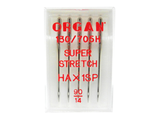 ORGAN - 5 Super Stretch HAX1SP Nadeln Stärke 90/14 /Flachkolben