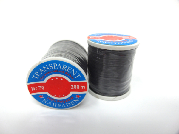 Transparent Garn schwarz 200 m