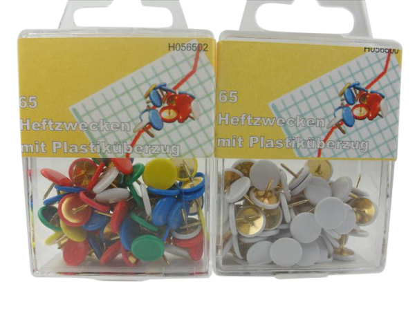 Plastic covered tacks