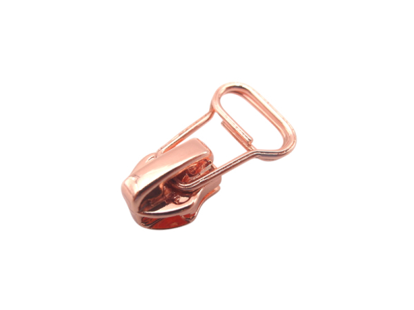 Pocket zipper with loop pull-through / zipper No. 7 model "Brilliant-LOOP" - rose gold