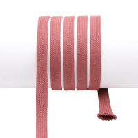 Flat cord / tube cord - 100% cotton - 18 mm copper